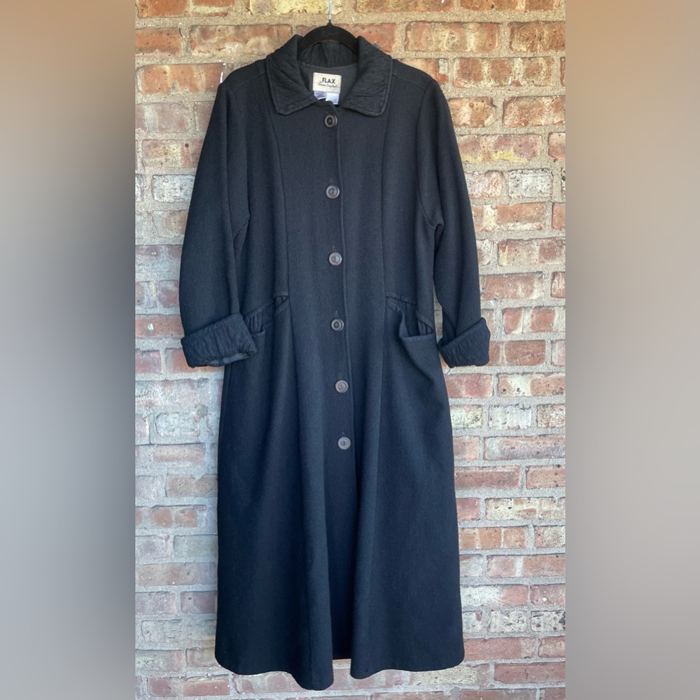 Flax by Jeanne Engelhart Wool Blend Maxi Coat🖤